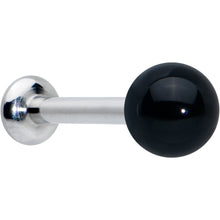 将图片加载到图库查看器，16G 5/16 Elegant Black Agate Internally Threaded Labret Tragus
