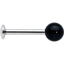 将图片加载到图库查看器，16G 5/16 Elegant Black Agate Internally Threaded Labret Tragus
