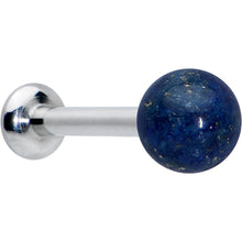 将图片加载到图库查看器，16G 5/16 Elegant Blue Agate Internally Threaded Labret Tragus

