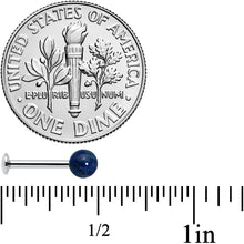 将图片加载到图库查看器，16G 5/16 Elegant Blue Agate Internally Threaded Labret Tragus
