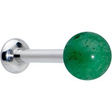 Load image into Gallery viewer, 16G 5/16 Elegant Green Jade Internally Threaded Labret Tragus
