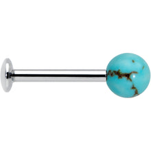 Load image into Gallery viewer, 16G 5/16 Elegant Blue Turquoise Internally Threaded Labret Tragus
