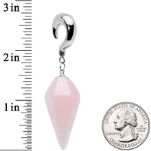 将图片加载到图库查看器，2G Pink Stone Point Curved Taper Ear Weights
