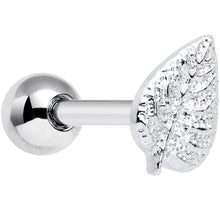Load image into Gallery viewer, 16G 1/4 Autumn Textured Leaf Cartilage Tragus Earring
