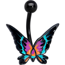 将图片加载到图库查看器，Black Sunset Butterfly Belly Ring
