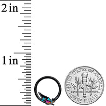 Load image into Gallery viewer, 16G 3/8 Black Sunset Side Butterfly Hinged Segment Ring

