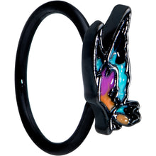 Load image into Gallery viewer, 20G 5/16 Black Sunset Side Butterfly Nose Hoop
