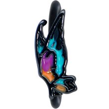 Load image into Gallery viewer, 20G 5/16 Black Sunset Side Butterfly Nose Hoop
