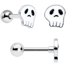 Load image into Gallery viewer, 16G 1/4 Ghost Skull Eye Candy Halloween Cartilage Tragus Set of 3
