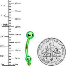 将图片加载到图库查看器，Green Electroplated Titanium Add On Charm Dangle Belly Ring
