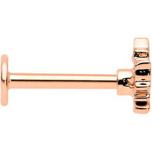 Load image into Gallery viewer, 16G 5/16 Rose Gold Tone Fall White Maple Leaf Labret Tragus
