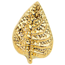 Load image into Gallery viewer, 16G 5/16 Gold Tone Autumn Textured Leaf Labret Monroe Tragus
