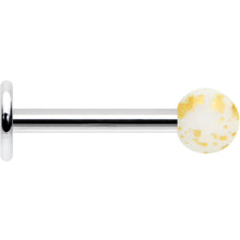 将图片加载到图库查看器，16G 5/16 Matte White Splatter Pattern Labret Monroe Tragus
