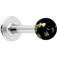 将图片加载到图库查看器，16G 5/16 Matte Black Splatter Pattern Labret Monroe Tragus

