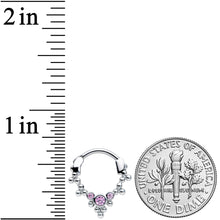 Load image into Gallery viewer, 16G 5/16 Pink CZ Gem Princess Cartilage Clicker
