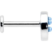 将图片加载到图库查看器，16G 5/16 Blue Gem Geometric Blues Pattern Labret Monroe Tragus
