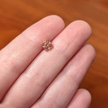 Load image into Gallery viewer, 20G 1/4 Clear Pink Gem Rosy Cross Rhombus Nose Bone
