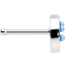 Load image into Gallery viewer, 20G 1/4 Blue Gem Geometric Blues Nose Bone
