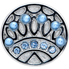 Load image into Gallery viewer, Blue Gem Geometric Blues Pattern Barbell Tongue Ring
