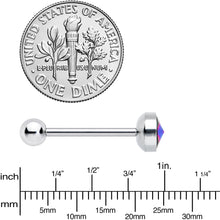 Load image into Gallery viewer, Vitrail Gem Top Simply Lovely Barbell Tongue Ring
