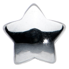 将图片加载到图库查看器，Simple Star Top Barbell Tongue Ring
