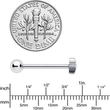将图片加载到图库查看器，Simple Star Top Barbell Tongue Ring
