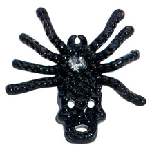 Load image into Gallery viewer, 20G 1/4 Clear Gem Black Spider Halloween Nose Bone
