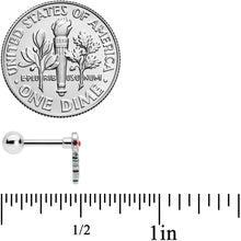 Load image into Gallery viewer, 16G 1/4 Pine Bough Red Bow Christmas Cartilage Tragus Earring
