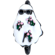 Load image into Gallery viewer, 20G 5/16 Black Hipster Ghost Halloween Nose Hoop
