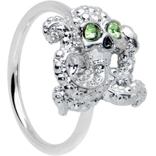 Load image into Gallery viewer, 20G 5/16 Clear Green Gem Sunglasses Octopus Nose Hoop
