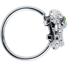 Load image into Gallery viewer, 20G 5/16 Clear Green Gem Sunglasses Octopus Nose Hoop
