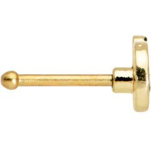 Load image into Gallery viewer, 20G 1/4 Gold Tone Pumpkin Black Cat Witch Halloween Nose Bone
