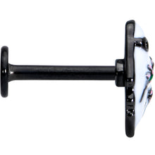 Load image into Gallery viewer, 16G 5/16 Black Hipster Ghost Halloween Labret Monroe Tragus
