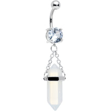 Load image into Gallery viewer, Blue Beryl Stone Stone Hippie Dangle Belly Ring
