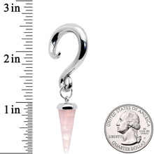 将图片加载到图库查看器，4G Pink Stone Point Spiral Taper Ear Weights
