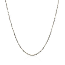 Load image into Gallery viewer, Sterling Silver Rhodium Plated Box Chain 1.1mm
