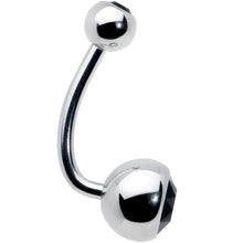 将图片加载到图库查看器，Black Gem J Curve Belly Ring
