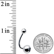 将图片加载到图库查看器，Black Gem J Curve Belly Ring
