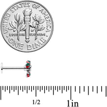 Load image into Gallery viewer, 16G 5/16 Pair of Candy Canes Christmas Labret Monroe Tragus
