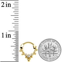 Load image into Gallery viewer, 16G 5/16 Clear CZ Gem Gold Tone Princess Cartilage Clicker
