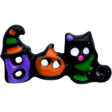Load image into Gallery viewer, 16G 5/16 Black Boo Party Halloween Labret Monroe Tragus

