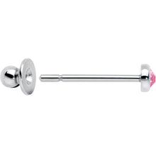 将图片加载到图库查看器，3mm Pink Gem Bezel G23 Titanium Post Stud Earrings

