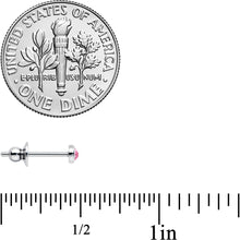 将图片加载到图库查看器，3mm Pink Gem Bezel G23 Titanium Post Stud Earrings
