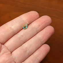 Load image into Gallery viewer, 16G 5/16 Green Faux Opal Gold Tone Curvy Mermaid Labret Tragus

