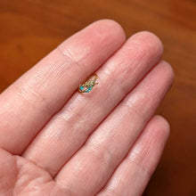 Load image into Gallery viewer, 20G 5/16 Green Faux Opal Gold Tone Curvy Mermaid Nose Hoop
