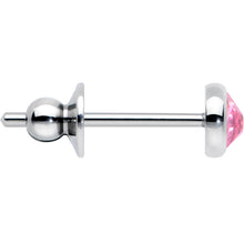 Load image into Gallery viewer, 4mm Pink Gem Bezel G23 Titanium Post Stud Earrings
