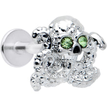 Load image into Gallery viewer, 16G 5/16 Clear Green Gem Sunglasses Octopus Labret Monroe Tragus
