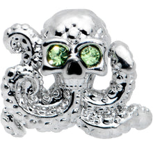 Load image into Gallery viewer, 16G 5/16 Clear Green Gem Sunglasses Octopus Labret Monroe Tragus
