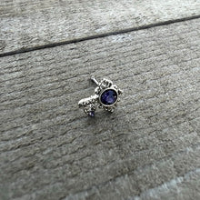 Load image into Gallery viewer, 20G 1/4 Purple Gem Unlock My Heart Key Nose Bone
