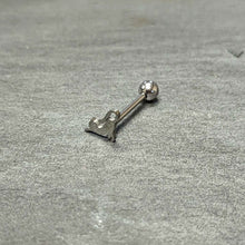 Load image into Gallery viewer, Stretching Cat Top End Barbell Tongue Ring
